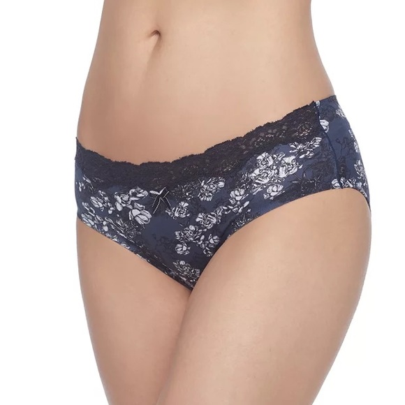 NWT Maidenform Women's Comfort Devotion Hipster Panty Navy Seamless 100% Cotton - Picture 2 of 6